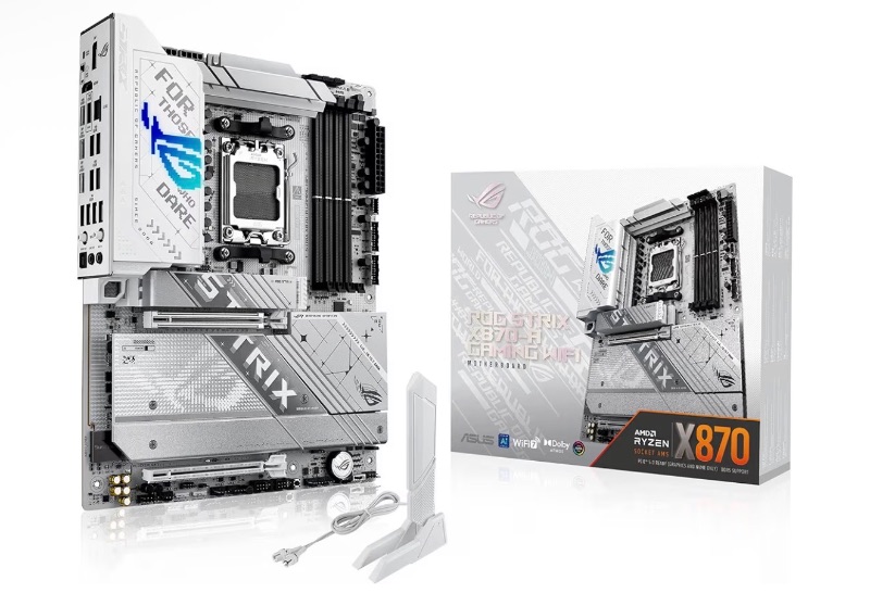 Photo 1 of ASUS ROG Strix X870-A Gaming WiFi AMD AM5 X870 ATX Motherboard 16+2+2 Power Stages, Dynamic OC Switcher, Core Flex, DDR5 AEMP, WiFi 7, 4X M.2, PCIe® 5.0, Q-Release Slim, USB4®, AI OCing & Networking