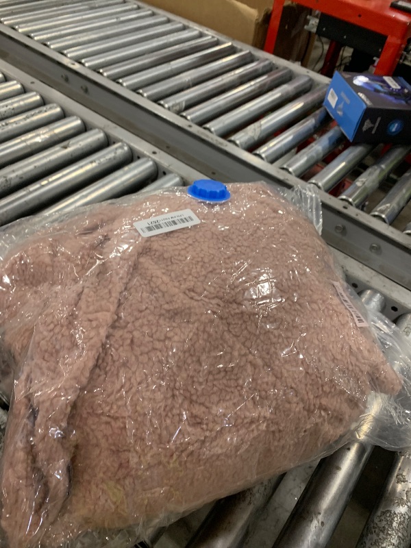 Photo 1 of Lamb Fleece Lazy Sofa Cross-Border Living Room Study Casual Single Double Plush Bean Bag Lounge Chair Sofa Cover (Pink)