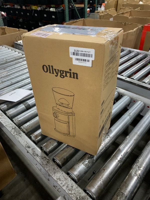 Photo 1 of Ollygrin Burr Coffee Grinder, Electric Conical Coffee Bean Grinder With 30 Adjustable Grind Settings For 2-12 Cups, Sliver & Black