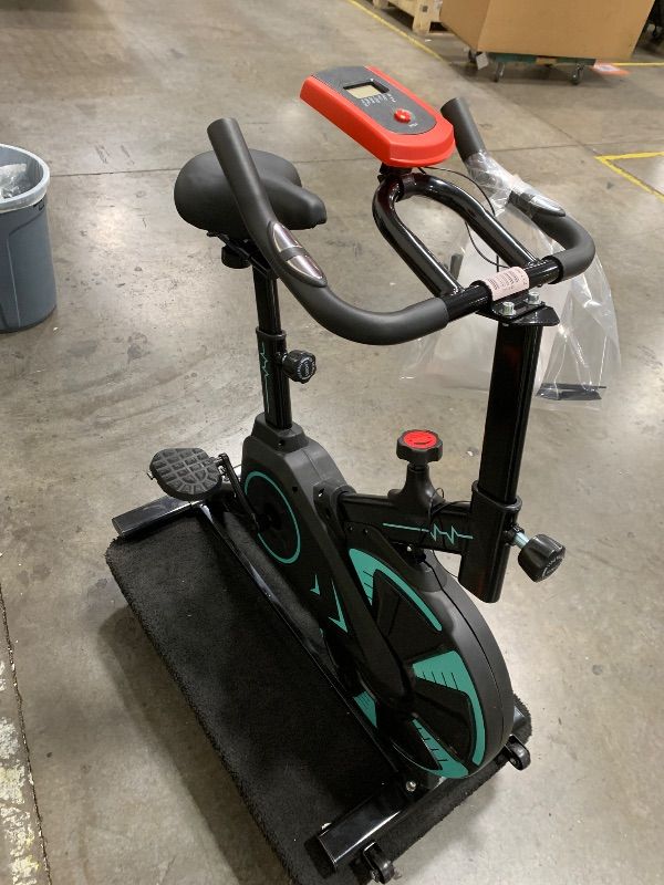 Photo 1 of LYMCY Exercise Bike for Home Gym Use with LCD Display & Tablet Holder, Super Quiet Magnetic Resistance Indoor Cycling Bike, Professional Stationary Bike with Comfortable Seat Cushion, 350LBs Capacity