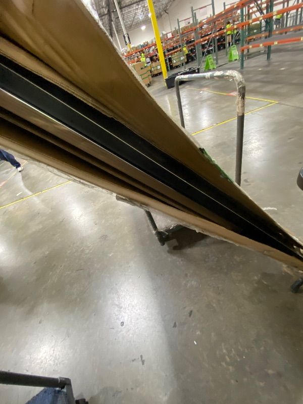 Photo 1 of major damage-----------------------brisafe Full Length Stand Up Mirror on Wheels,75''L×95''W,Large Tri-Fold Floor Mirror with Stand,Movable 3-Way Full Length Standing Mirror for Gym, Dance Studio, Fitness Room, and Home (Black)