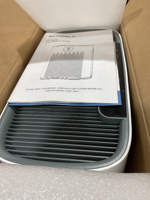 Photo 1 of Air Purifiers for Home Large Room, Cover Up to 2400 Ft² with True HEPA Filter, Smart Mode, PM2.5 Air Quality Display, 22dB Sleep Mode, Aromatherapy with 2X-Purification & 360°Air Outlet, HAP603, White