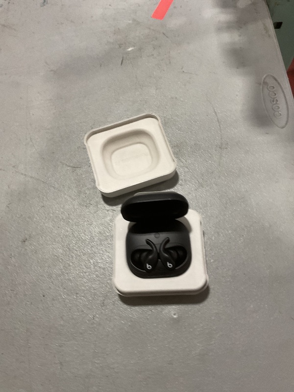 Photo 1 of Beats Powerbeats Fit - Wireless Noise Cancelling Workout Earbuds with Secure-Fit Wingtips, Up to 30-Hour Battery Life, Sweat & Water Resistant, Apple & Android Compatible - Jet Black