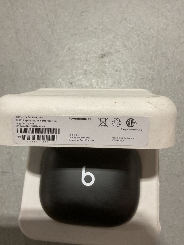 Photo 1 of Beats Powerbeats Fit - Wireless Noise Cancelling Workout Earbuds with Secure-Fit Wingtips, Up to 30-Hour Battery Life, Sweat & Water Resistant, Apple & Android Compatible - Jet Black