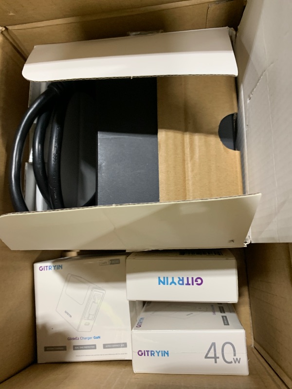 Photo 1 of Gitryin 12-in-1 Desktop Charging Station with 4 Retractable Type-C Wall Chargers, 40W USB-C Power Strip with Flat Plug, Extension Cord with 1020J Surge Protection for Home Office