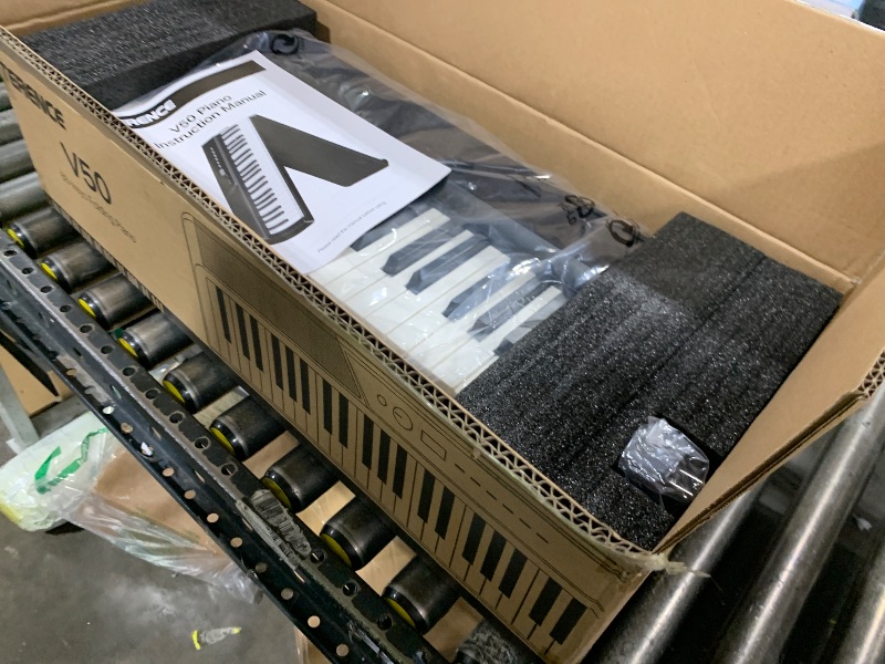 Photo 1 of Weighted Keyboard Piano 88 Keys TERENCE V50 Foldable 88 Key Weighted Keyboard with 2 * 15W Speakers,Touch-Sensitive Panel,Video&Audio Recording, Headphone,MIDI,Pedal Support for Beginners&Pros(Black)