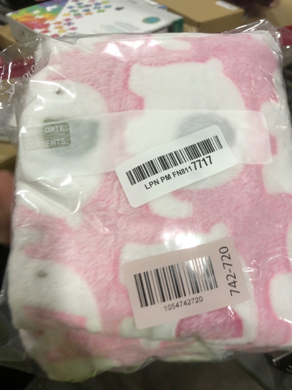 Photo 1 of 1 Pack 3 Blankets Super Soft Fluffy Premium Cute Elephant Pattern Pet Blanket Flannel Throw for Dog Puppy Cat Blue/Pink/Yellow Small(23x16 inch)