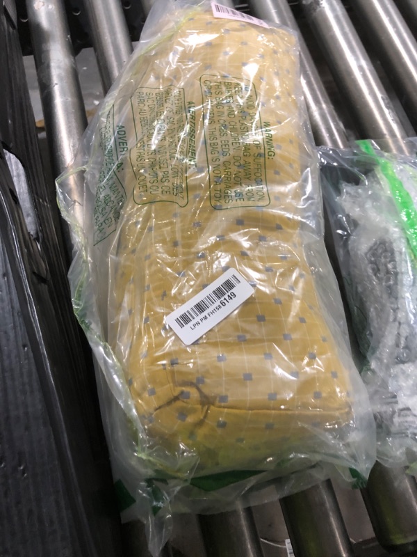 Photo 1 of EDMILE Buckwheat Roll Pillow for Neck Support, Adjustable Buckwheat Bolster Pillow, Firm Support Neck Roll Pillow for Side and Back Sleepers, Cylinder Pillows with Pillowcase, Yellow 16" x 6"