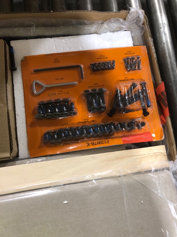 Photo 1 of Novilla King Size Bed Frame with Adjustable Headboard Platform King Bed Frame Linen Fabric Upholstered Headboard, No Box Spring Needed, Noise-Free, Wooden Slats Support, Easy Assembly, Beige