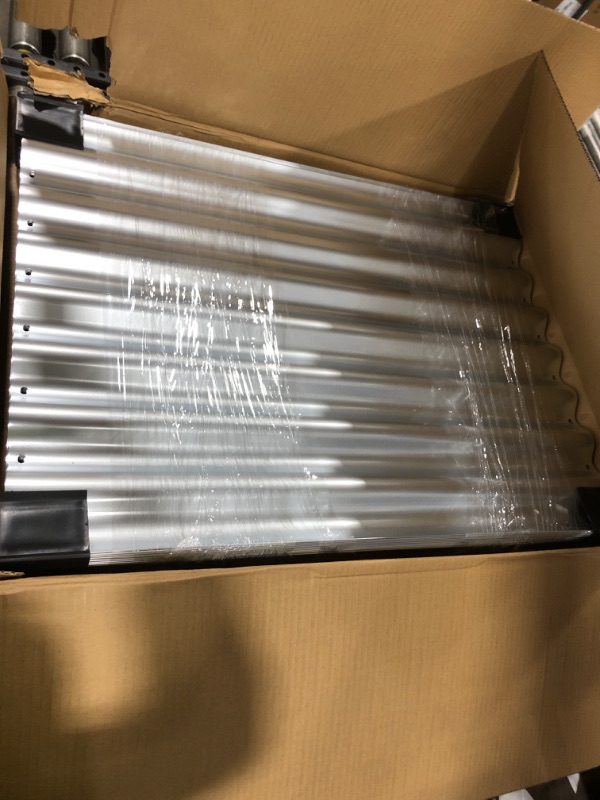 Photo 1 of Land Guard 2 Pack 6×3×2 ft Galvanized Metal Raised Garden Bed, 2FT Deep Root Elevated Planter Box Steel Large Vegetable Flower Bed Kit, Silver