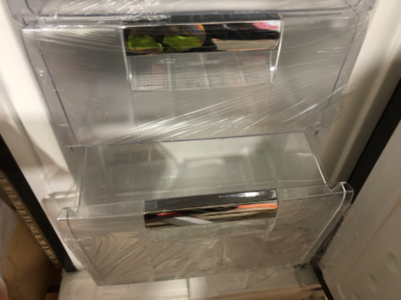 Photo 1 of HAMILTON BEACH Cubic Foot Fridge with Bottom Mount Freezer, 9.2 cu. ft, Stainless