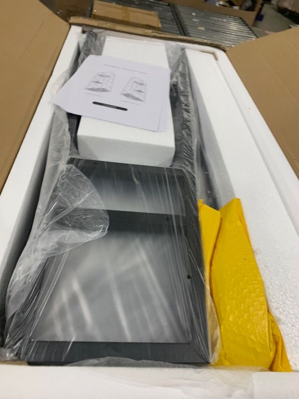 Photo 1 of DOEWORKS Entryway Hall Tree with Storage Shelves, Freestanding Industrial Storage Rack Organizer Tower with Hooks, Rustic Brown