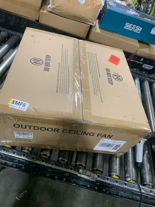 Photo 1 of ZMISHIBO Outdoor Ceiling Fans with Light for Patios, Waterproof Gazebo Fan with Remote Control Smart App,3CCT Dimmable,Plug in Caged Ceiling Fan with Pull Chain for Porch Pergola Canopy,Brown