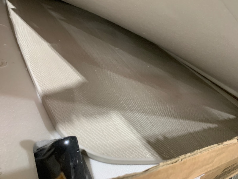 Photo 1 of 46" Sintered Stone Dining Table, Modern Horse Belly Type White Kitchen Table with Sturdy Metal Legs, Durable & Scratch-Resistant Surface for Dining Room/Kitchen/Office?Chairs not Included? (46 inch)