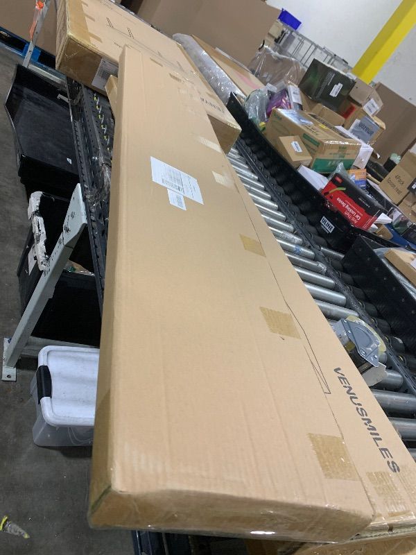 Photo 1 of Reclaimed Elm Wood Floating Shelf for Wall, Flat Edge 55"W x 9.2"D x 1.4"H, 1 Pack with Invisible Bracket, Large Wall Mounted Shelf for Living Room Bedroom Kitchen Bathroom Decor, Walnut Finish