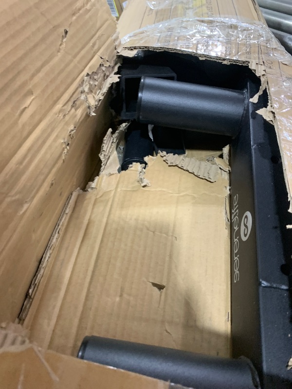 Photo 1 of SereneLife 6-Pegs Olympic Weight Plate Rack & 4 Barbells - 800 Pounds Capacity, Heavy Duty Gym Organizer, Scratch Resistant Frame, Powder-Coat Finish, Easy to Assemble, Compact & Space-Saving