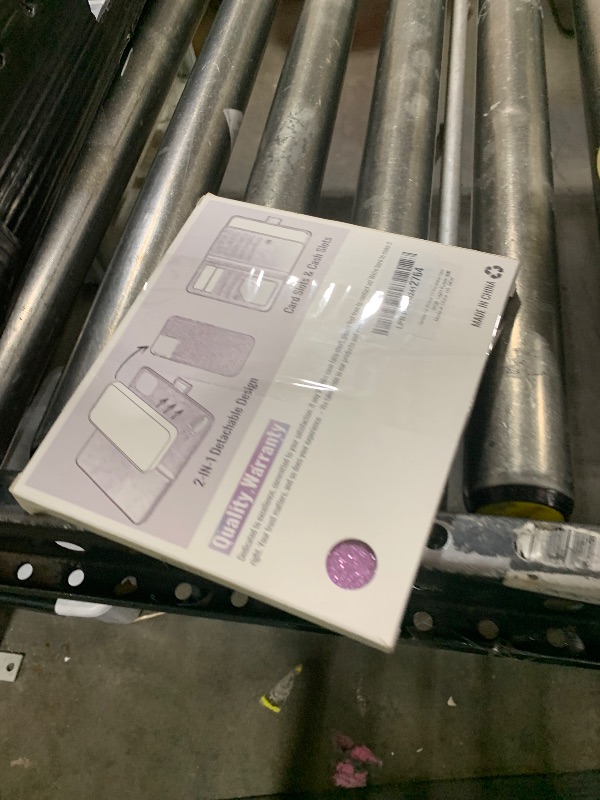 Photo 1 of Varikke for iPhone 17 Pro Wallet Case Detachable with RFID Blocking Card Holder for Women, Glitter PU Leather Strap Strong Magnetic Flip Removable Phone Case Cover for iPhone 17 Pro 6.3", Light Purple