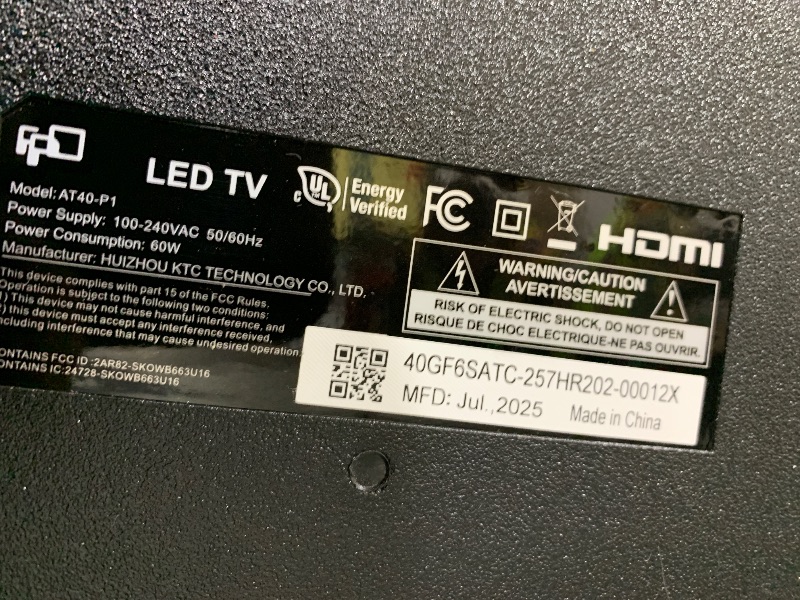 Photo 1 of TIZEN OS TV 40 INCH 1080P 