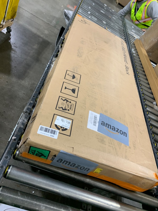 Photo 1 of GAOMON Full Size Bed Frame with Headboard, Upholstered Platform Bed Frames Full Size with Crystal Diamond Tufted for Girls/Kids Easy Assembly, Wooden Slats Support, No Box Spring Needed, Black