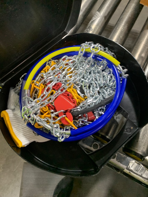 Photo 1 of Snow Chains for Car Tires Manual Tightening, Universal Adjustable Emergency Portable Tire Chains, Suitable for Commuter Car and SUV, Set of 2