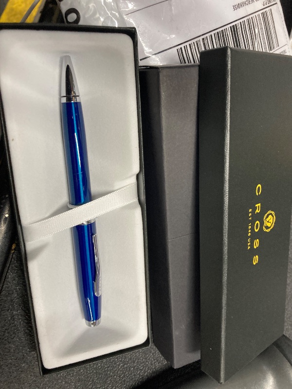 Photo 1 of ***THERE IS NO INK POINT INSIDE**PEN IS ONLY OUTER SHELL***Cross Coventry Blue Lacquer Ballpoint Pen