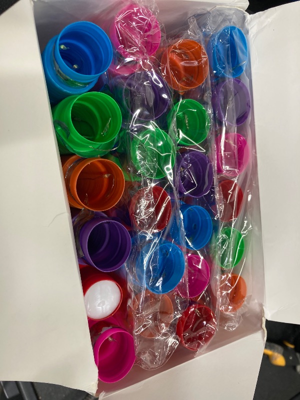Photo 1 of ***SOME ARE USED**REFER TO PICTURE***Easter Basket Stuffers 24-Pack Light Up Glow Sticks Fidget Pop Tubes Kids Party Favors Toddler Sensory Toys Bulk, Goodie Bag Fillers Birthday Return Gifts Treat Prizes, LED Glow in Dark Party Supplies