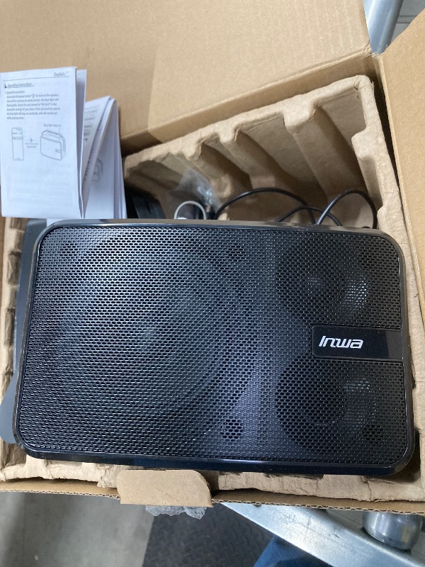 Photo 1 of ***(*PARTS ONLY -SELLING AS IS)***
Inwa Outdoor Bluetooth Speakers, 400W Active Passive Wall Mount Speaker, Waterproof Wireless Indoor/Outdoor Stereo Sound Set W/Aux in, Sound System for Patio/Porch/Gazebo/Garage(Pair, Dark Black)