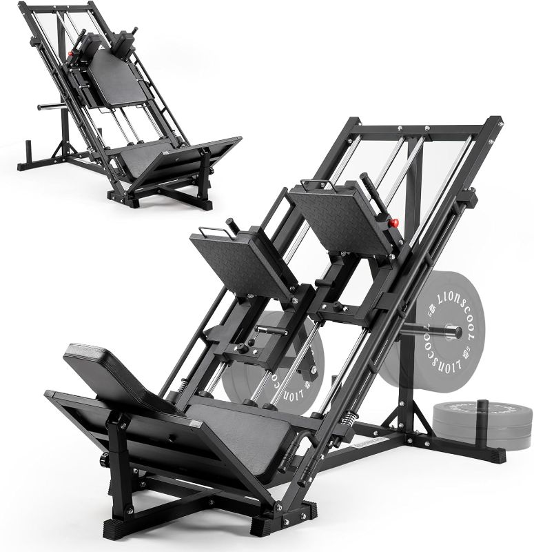 Photo 1 of ***BOX 2 OF 2 ONLY***3-in-1 Iso Leg Press Hack Squat Machine, Professional Iso-Lateral Leg Press Machine Combo with Linear Bearing, Adjustable Hack Squat Equipment for Home Gym Lower Body Strength Training