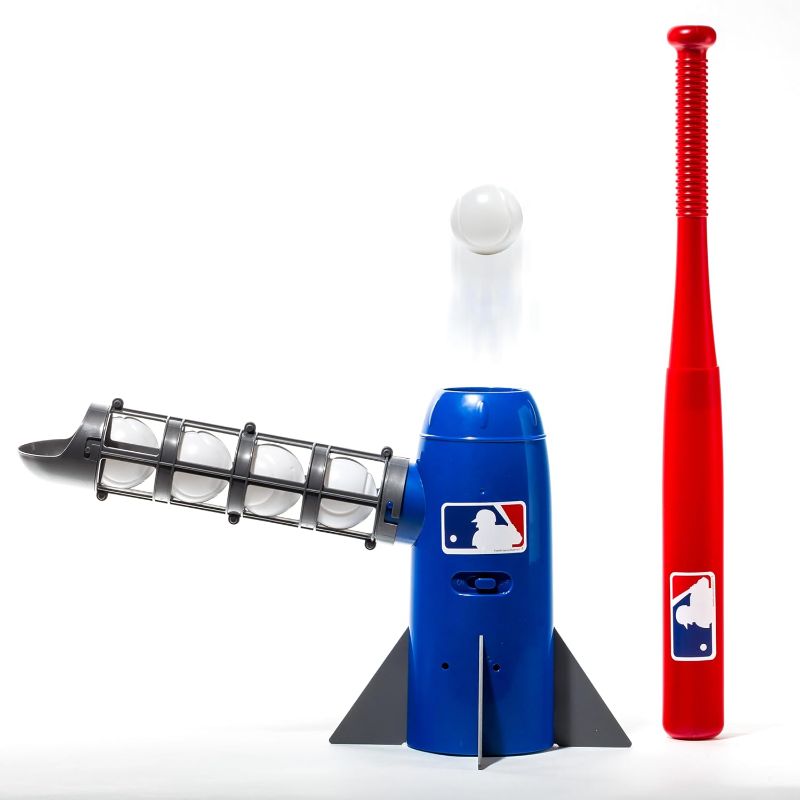 Photo 1 of ***NO BAT*NO BALLS***Franklin Sports MLB Kids Pitching Machine - POP ROCKET Kids Baseball Trainer - Includes 5 Plastic Baseballs & Baseball Bat, Multicolor Medium