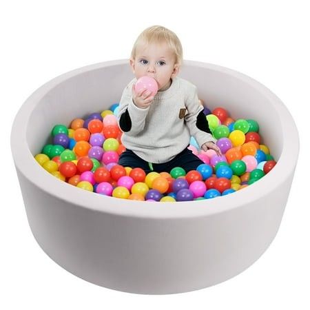 Photo 1 of ***NO BALLS INCLUDED***Hawsaiy Foam Ocean Ball Pit for Baby Infants and Toddlers Ages 1-3 Soft Round Play Area for Indoor/Outdoor Use No Balls Included Gray
