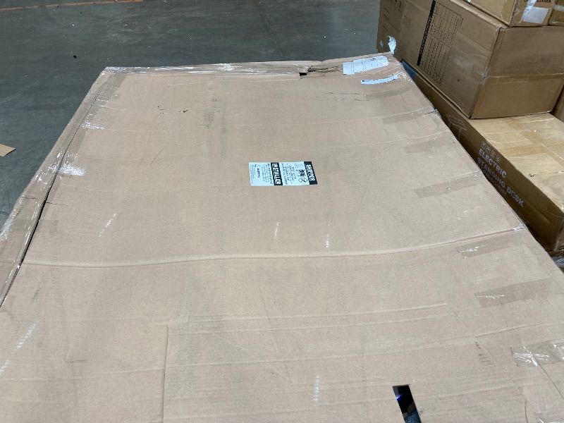 Photo 1 of ***(MISSING PART -TABLE TOP ONLY)*** Factory Direct Partners 10087-GYGN Kidney Activity School and Office Table (48" x 72"), Standard Legs with Ball Glides, Adjustable Height 19-30" - Gray Top and Blue Edge **** Missing Part.... The legs 