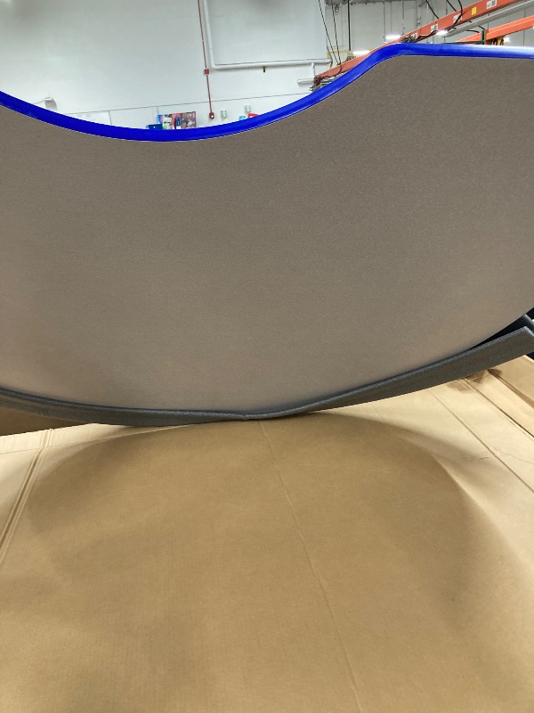 Photo 1 of ***(MISSING PART -TABLE TOP ONLY)*** Factory Direct Partners 10087-GYGN Kidney Activity School and Office Table (48" x 72"), Standard Legs with Ball Glides, Adjustable Height 19-30" - Gray Top and Blue Edge **** Missing Part.... The legs 