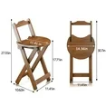 Photo 1 of *PARTIAL SET*
Beuway 27"Foldable Bamboo Bar Stool with Back & Footrest,Counter Height Chair for Home Camping(Brown,S)