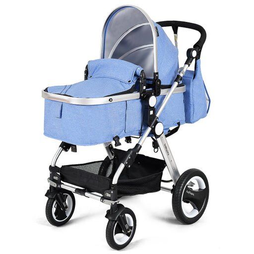 Photo 1 of **MISSING HARDWARE**Babyjoy Folding Aluminum Infant Baby Stroller Kids Pushchair Blue