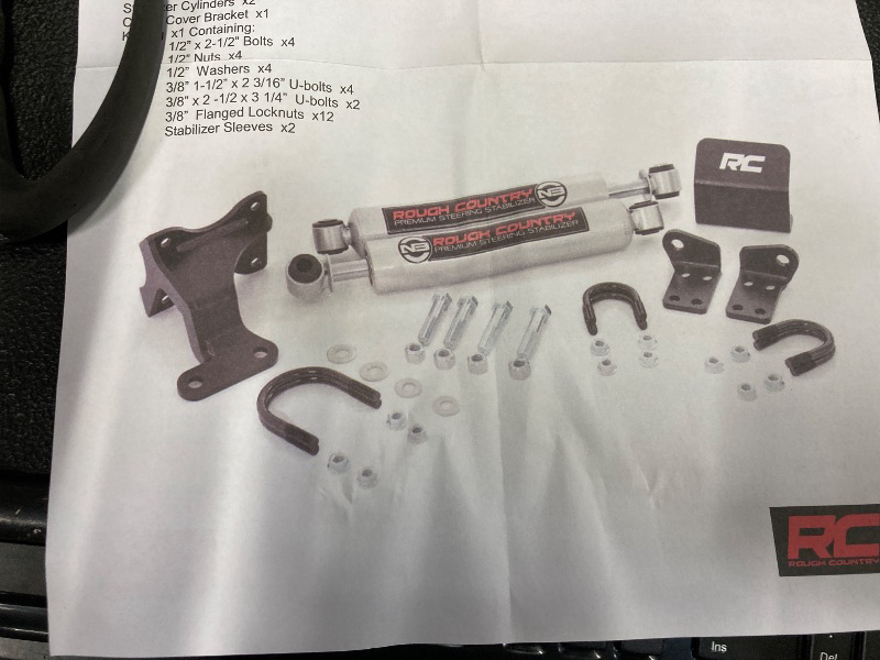 Photo 1 of ***SOME PARTS MAY BE MISSING***ROUGH COUNTRY SUSPENSION AND ACCESSORIES JEEP JK DUAL STABILIZER LIT