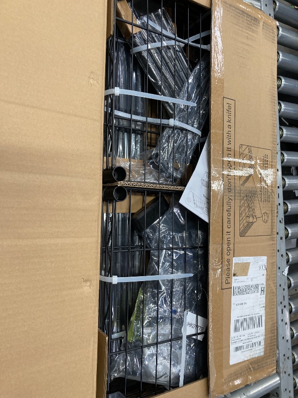 Photo 1 of "Ulif E4 White Wire Garment Rack, Closet Organizer with 8 Shelves & 4 Hanger Rods, Heavy Duty, 71.6"" W x 79.3"" H"