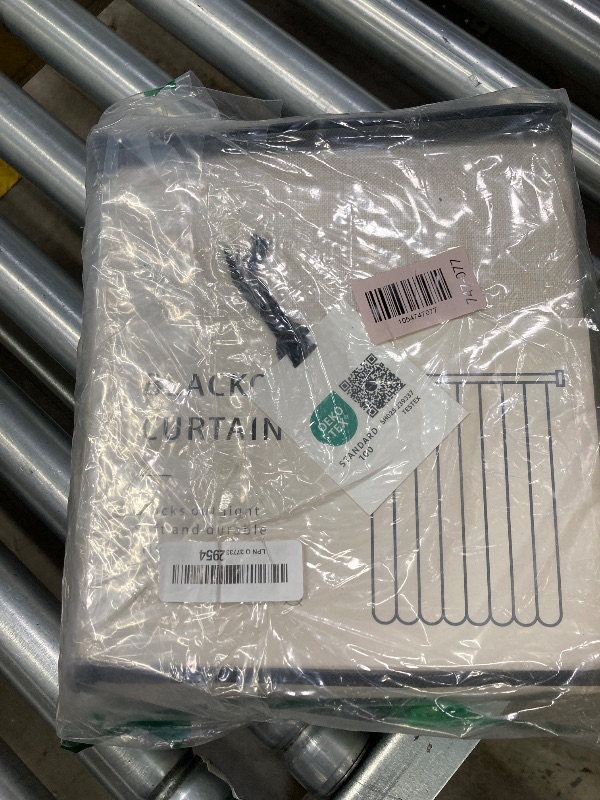 Photo 1 of 100% Blackout Shield Linen Blackout Curtains for Bedroom 84 Inches Long, Back Tab/Rod Pocket Living Room Drapes, Thermal Insulated Blackout Curtains 2 Panels Set, 50" W x 84" L, Cream