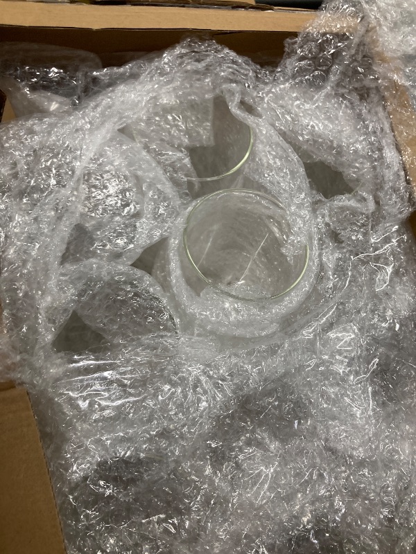 Photo 1 of **MISSING ONE VASE/ALL VASES 6 IN HIGH**12 Set Hurricane Candle Holder Glass Cylinder Vases for Centerpieces with 60000 vase Filler 300 No Hole Pearl 24 Floating Candles Wedding Centerpieces Vases for Table Decor 6' INCH HIGH VASES