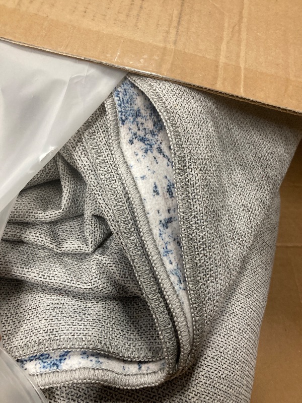 Photo 1 of Area Rug - Blue/White Rugs for Living Room - Foldable Rugs for Bedroom - Stain Resistant Washable Rug - Eco-Friendly Area Rugs - Easy to Clean Living Room Rug