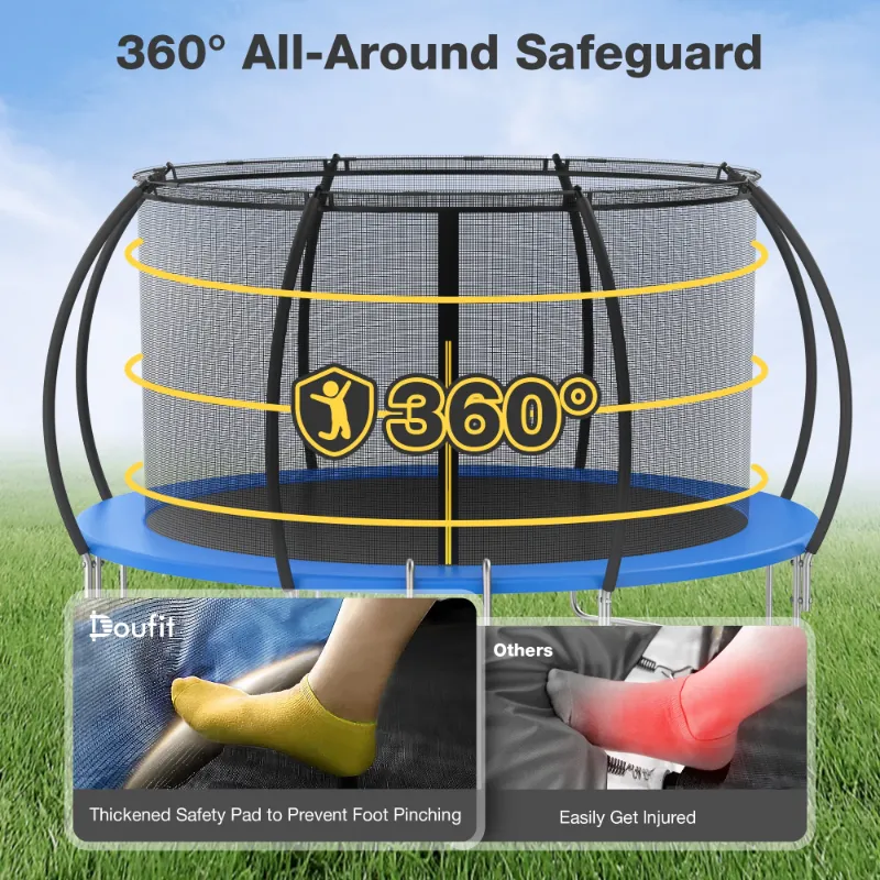 Photo 1 of ***Missing parts******Missing parts***FUNTOK 14 FT Trampoline with Enclosure Net for Kids Adults, 1300 LBS New Upgraded Recreational Backyard Trampolines with Waterproof Jump Mat Ladder for 7 Person
