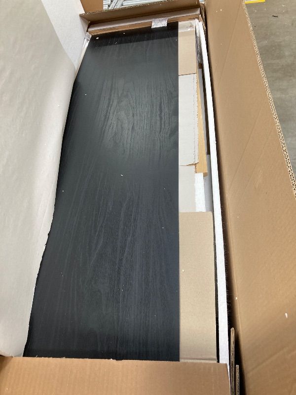 Photo 1 of **2 boxes**Modway Nolan Tall Arched Storage Display Cabinet in Black Oak - 74 Inch Arch Bookshelf with Glass Doors, Shelves and Drawers - Modern Accent Cabinet for Living Room, Dining Room