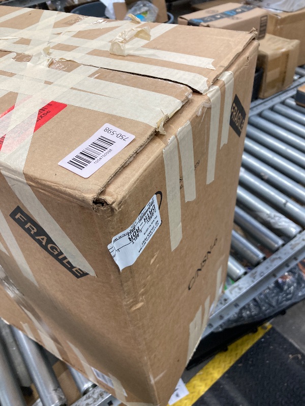 Photo 1 of **reference image**IRIS USA Fits 12" x 12" Paper, 6-Tier Scrapbook Rolling Storage Cart with Organizer for Stationery Vinyl Tools Office Art and Craft Supplies, Yarn, 6 Clear Cases w/ Built in Handle - White/Clear