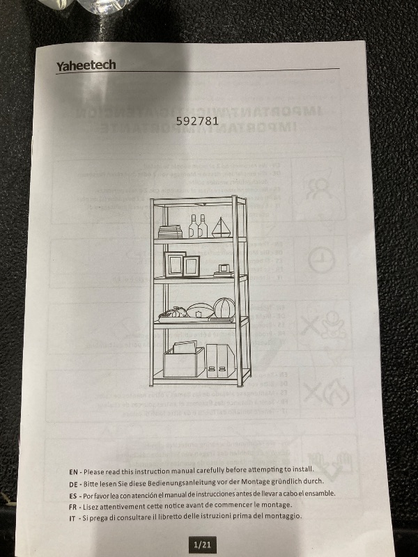 Photo 1 of ***only reference image**DurayLoly 40" W Garage Shelving, 4 Tier Storage Shelves Load 2000 lbs, Adjustable Garage Shelves, Metal Shelving Unit for Warehouse, Basement, Pantry, 40" Wx 16" D x 60" H, Black