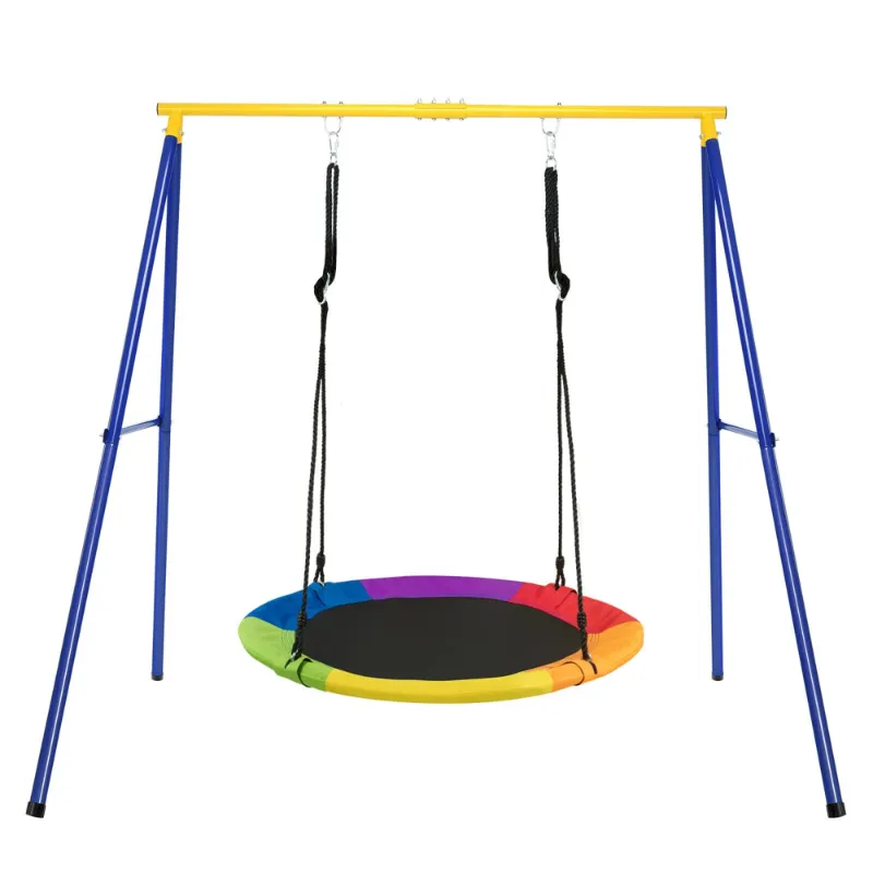 Photo 1 of *8reference image**Gymax Extra Large Heavy Duty A-Frame Steel Swing Stand All-Steel Metal Swing Frame