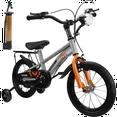 Photo 1 of **MISSING SOME HARDWARE**18" Kids Bike with Training Wheels, Height Adjustable Kids Bicycle with Headlight/Inflator, Birthday Xmas Gifts for Girls Boys Toddlers Kids Age 6-12