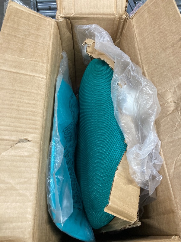 Photo 1 of *reference image**Giantex Kids Desk Chair, Armless Mesh Children Study Seat, Swivel Teen Desk Computer Chair with Adjustable Height & Lumbar Support, Turquoise