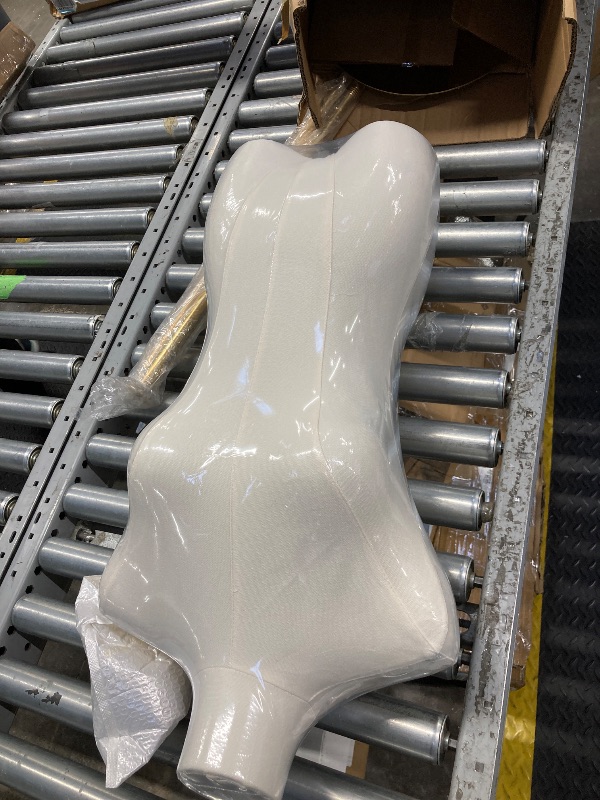Photo 1 of **reference image**EaseHome Dress Form Mannequin, Height Adjustable 54”-76” Leather Female Manikin Torso,Model Display Body Stand with Detachable Bracket and Rectangular Base Beige