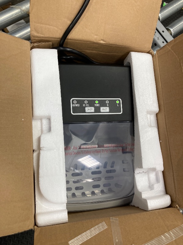 Photo 1 of **reference image**Euhomy Ice Maker Countertop, 9 Cubes Ready in 6 Mins, 26.8 lbs/24H, Self-Cleaning, Potable Ice Maker Machine with Ice Scoop and Basket for Home/Kitchen/Office