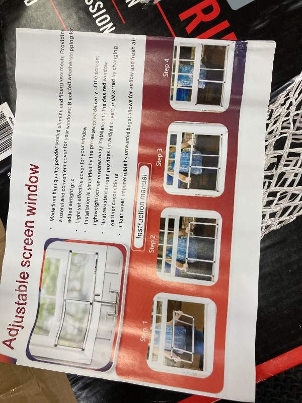 Photo 1 of **reference image**Treela 6 Pack Expandable Window Screens for House Adjustable Pre Framed Windows Replacement Horizontal 10" H x 19" - 36" W White Mobile Home Mesh Net Dust Protector for Basement House*reference image**