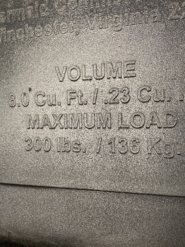 Photo 1 of ***SOME SCUFFS/SCRATCHES, NOT IN BOX /NO LID***Rubbermaid Cube Truck - 26X38x28-1/8 - Black - Black